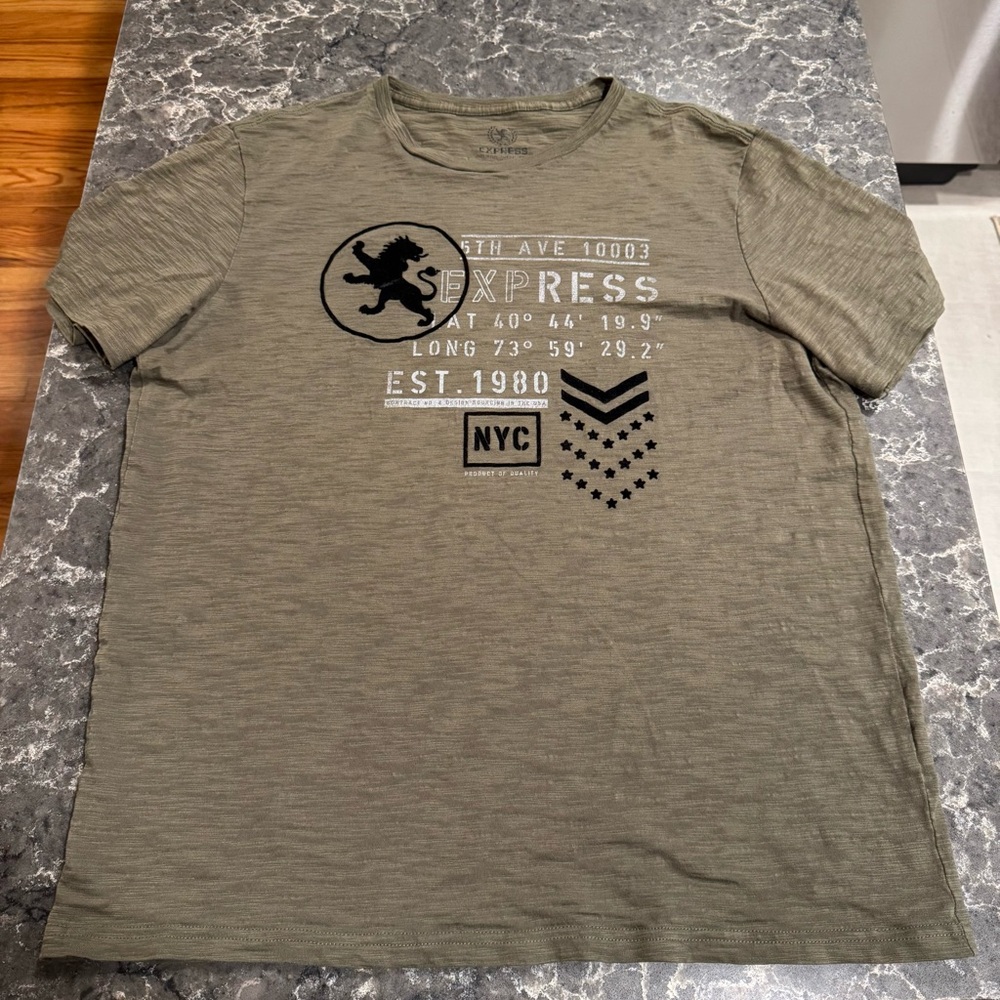 Men’s Olive Green Express Tee Shirt